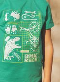 T-Shirt mit Dinosaurier-Motiven und phosphoreszierenden Fahrrädern FEPAGE / 23E3PGB2TMC630