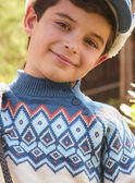 Jacquard-Pullover in Ecru LARUMAGE / 24H3PGR1PULA001