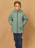 2-in-1-Regenmantel blau oder oder dunkelblau mit Tierprint und langen Ärmeln, Jungen NINIRAGE / 25H3PGE1IMP205