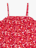 Fuchsiafarbenes Tank Top mit Blumendruck, Kind Mädchen CAUDEBETTE 1 / 22E2PFT3DEB304