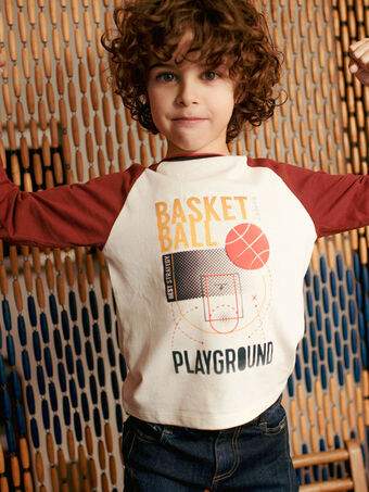 Kind Junge Basketball-T-Shirt CABIAGE / 22E3PG71TML005