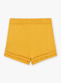 Senfgelbe gestrickte Shorts FLISHETTE / 23E2PFP1SHOB106