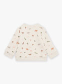 Beigefarbenes Sweatshirt aus Molton mit Tiermuster FATAHAR / 23E1BGP1SWE007