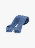 Marineblaue Strumpfhose mit ausgefallenen Twists FABULLE / 23E4BF81COL070