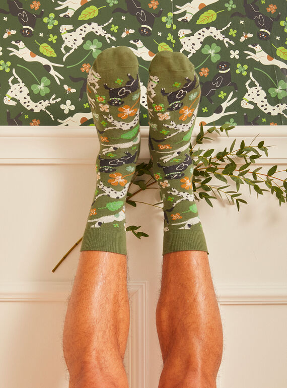 Jacquardsocken mit Hunde-Animation KUATAGEM / 24E4GHP1SOQ626