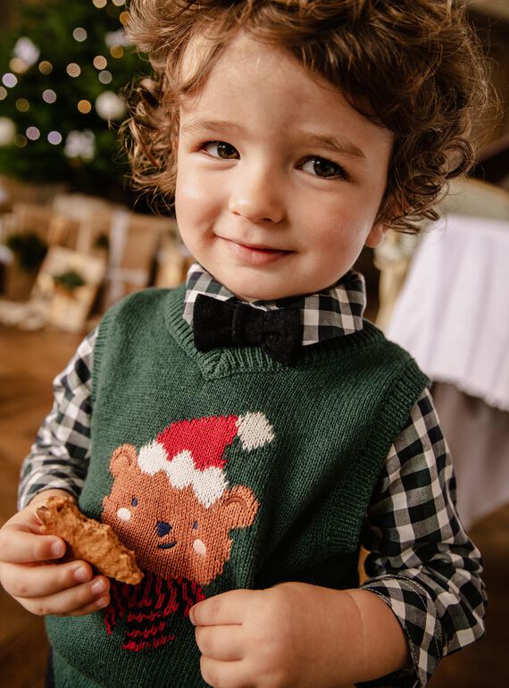 Ärmellose Strickjacke mit Weihnachtsaufdruck DAWILLIAM / 22H1BG61CSM060