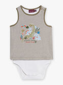 Baby Junge 2-in-1-Body mit Streifen und Dinosaurier-Print CAWOLSEN / 22E1BGP1BOD626