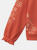 Rotes Sweatshirt mit Schmetterlingen KROSWETTE / 24E2PFE1SWEE405