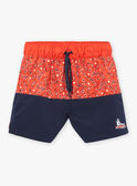 Orangefarbene Badeshorts mit Haiprint KLUBORDAGE / 24E4PGG4MAIC234