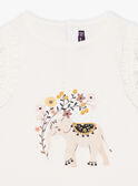Ecru T-Shirt mit Elefantenmuster FLITIETTE / 23E2PFP1TMC001