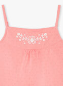 Rosa Tank-Top mit Blumenstickerei ZUDOUETTE / 21E2PFT1DEBD313
