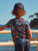 T-Shirt aus Jersey mit Fisch- und Blätterprint in Marineblau KLOTICHAGE / 24E3PGS2TMCC234