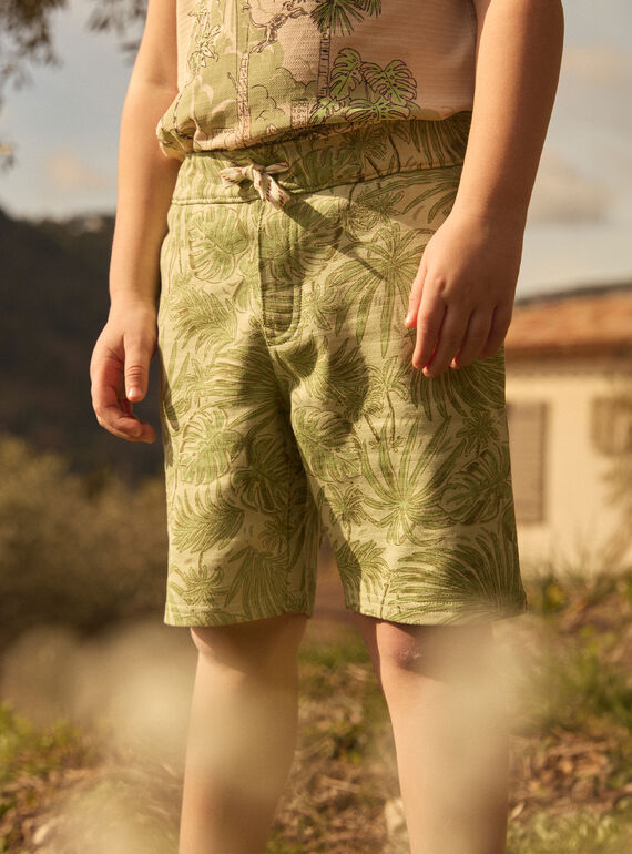 Bermudashorts mit Blatt-Motiv MLEFORTAGE / 25E3PGO3BERG600