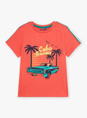 Rotes T-Shirt mit Strandmotiv für Kind Junge COACAGE / 22E3PGM1TMC506
