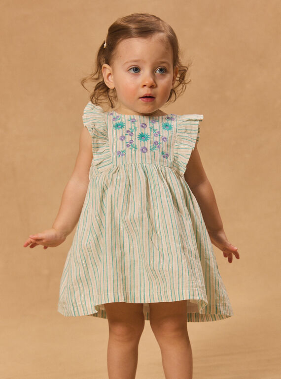 Gestreiftes Kleid mit Glanzgarn MAPATRICIA / 25E1BFO1ROB001