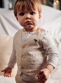 Beige ärmellose Leinenjacke FAEDOUARD / 23E1BGI1VSMA013