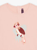 T-Shirt mit Papageienmotiv in hellrosa FITETETTE / 23E2PFD2TMCD300