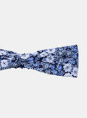 Blau-weißes Stirnband mit Blumenmuster LEVAGLETTE / 24H4PFJ1BAN070