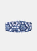 Blau-weißes Stirnband mit Blumenmuster LACHLOE / 24H4BFJ1BAN001