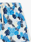 Baby Junge hellblaue Badeshorts mit Blattaufdruck CILEO / 22E4BGO1MAI701
