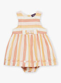 Ekrustes Kleid und Höschen mit Streifenmuster FAUNA / 23E1BFP2ROB001