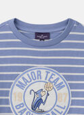 Gestreiftes T-Shirt mit Affe MEMONKAGE / 25E3PG81TMC221