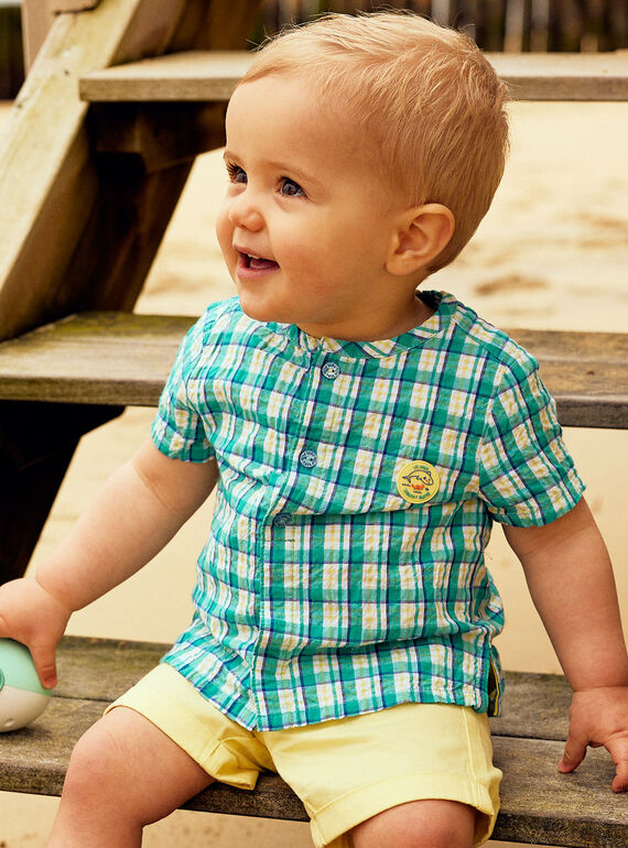 Baby Junge kariertes Seersuckerhemd CAVAHE / 22E1BGN1CHM209