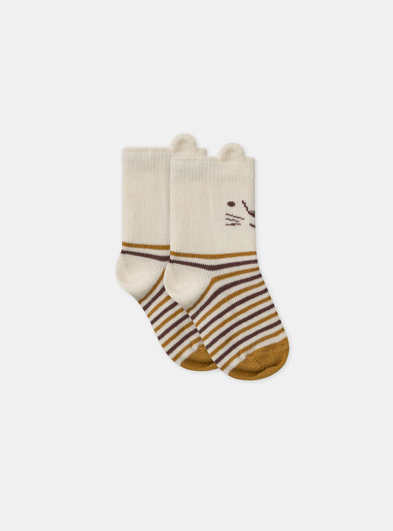 Gestreifte Socken mit Löwengesicht MAARNO / 25E4BG72SOQ114