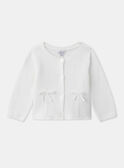 Cardigan aus Lochstrick mit Schleifen MAFANNY / 25E1BFL1CAR001