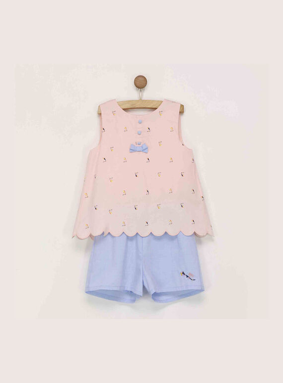 Kurze rosa Latzhose ROLEDAETTE / 19E2PFD1SACD310