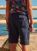 Shorts aus Fleece in Marineblau KLONOAGE / 24E3PGS2BERC234