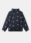 2-in-1-Regenmantel blau oder oder dunkelblau mit Tierprint und langen Ärmeln, Jungen NINIRAGE / 25H3PGE1IMP205