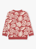 Sweatshirt rot mit Tropenmotiv FICOLAGE / 23E3PGD1SWE303