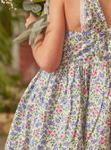 Ecrufarbenes Kleid mit Blumenmuster KRELIBETTE / 24E2PFL4ROB001
