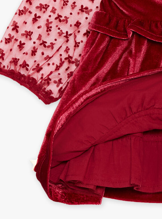 Langärmeliges Kleid aus Samt DAVERA / 22H1BF61ROBF526