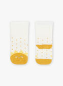 Jacquard-Sonnensocken in ecru und sonnengelb FABILLIE / 23E4BF81SOQ001