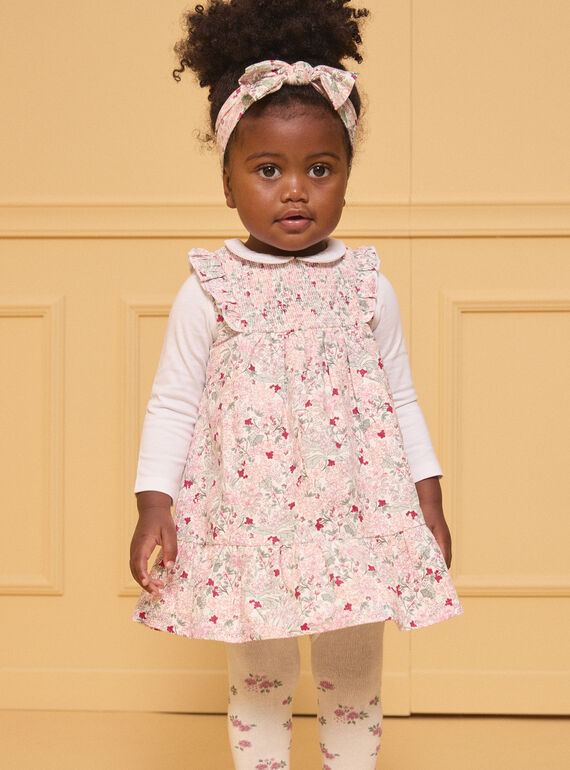 Gesmoktes Kleid mit Blumenmuster LANOEMIE / 24H1BFQ1CHS001