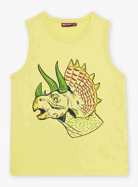 Blaues Tank-Top mit Hai-Muster Kind Junge CYDEBAGE4 / 22E3PGT2DEB108