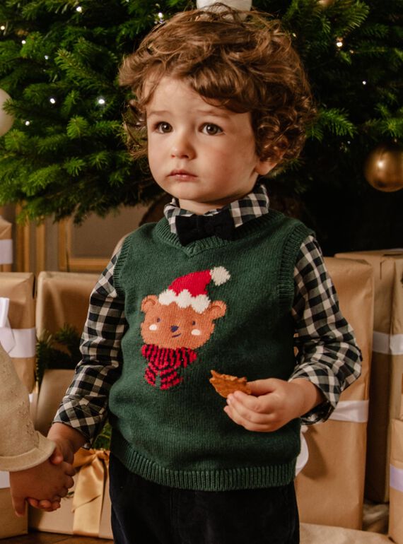 Ärmellose Strickjacke mit Weihnachtsaufdruck DAWILLIAM / 22H1BG61CSM060