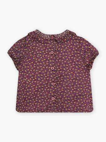 Kurzärmelige Bluse mit Blumendruck für Baby Mädchen CAINES / 22E1BF91CHED302