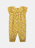 Gelber Jumpsuit mit Naturmotiven KALUCIE / 24E1BFD1CBL107