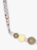 Kind Mädchen's Blumendruck und farbigen Perlen Halskette COLIETTE / 22E4PFQ2CLIB112