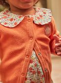 Orangefarbene Strickjacke mit langen Ärmeln GAANNE / 23H1BF71CARE413