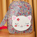 Rucksack mit Blumenmuster und Katzenmotiv aus Canvas