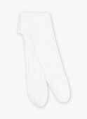 Elfenbeinfarbene Schaumstoffstrumpfhose mit silbernen Polka Dots. FRECOLETTE / 23E4PFI1COL005