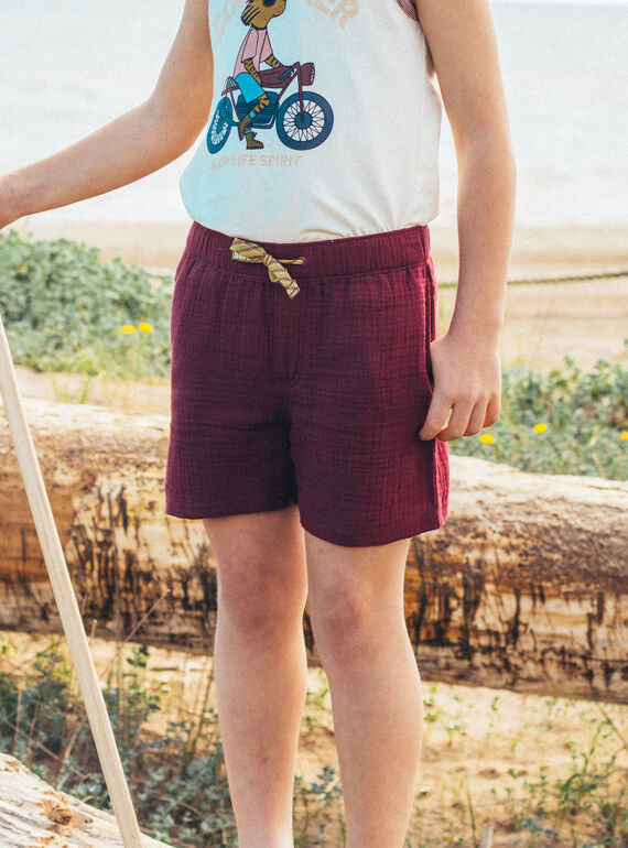 Bermuda-Shorts in Bordeauxrot MRAGAGE / 25E3PGR1BER511