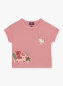 T-Shirt vintage rosa mit Tiermotiv FAGABRIEL / 23E1BGD2TMCD332