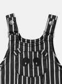 Kurze gestreifte Latzhose mit Panda-Motiv MAYVES / 25E1BGR1SACJ916