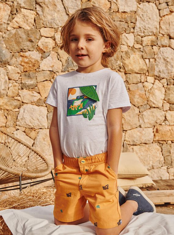 Kurzärmeliges Ecru-T-Shirt FLEFROGAGE / 23E3PGS3TMC001
