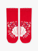 Socken mit blauen Streifen auf weißem Hintergrund FOCHOETTE / 23E4PFC1SOQ410